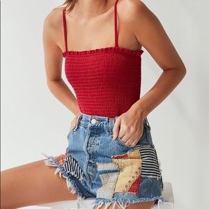 FLASH SALE! ❤️ URBAN OUTFITTERS Red Ruched Bodysuit